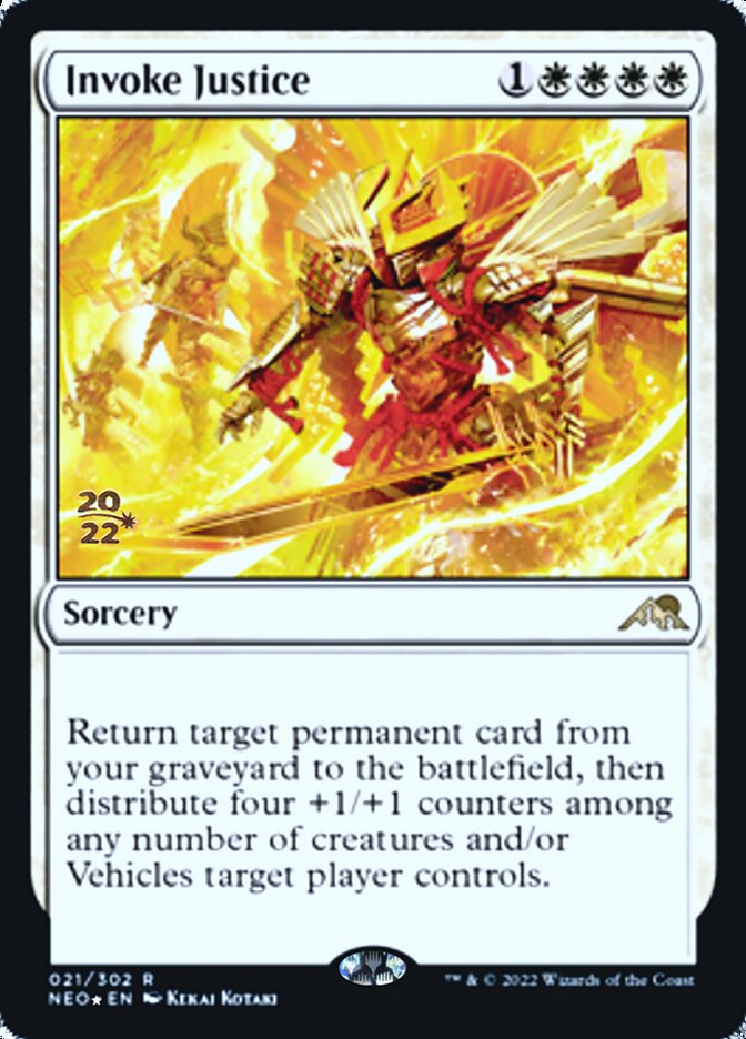 Invoke Justice [Kamigawa: Neon Dynasty Prerelease Promos] | Gear Gaming Bentonville