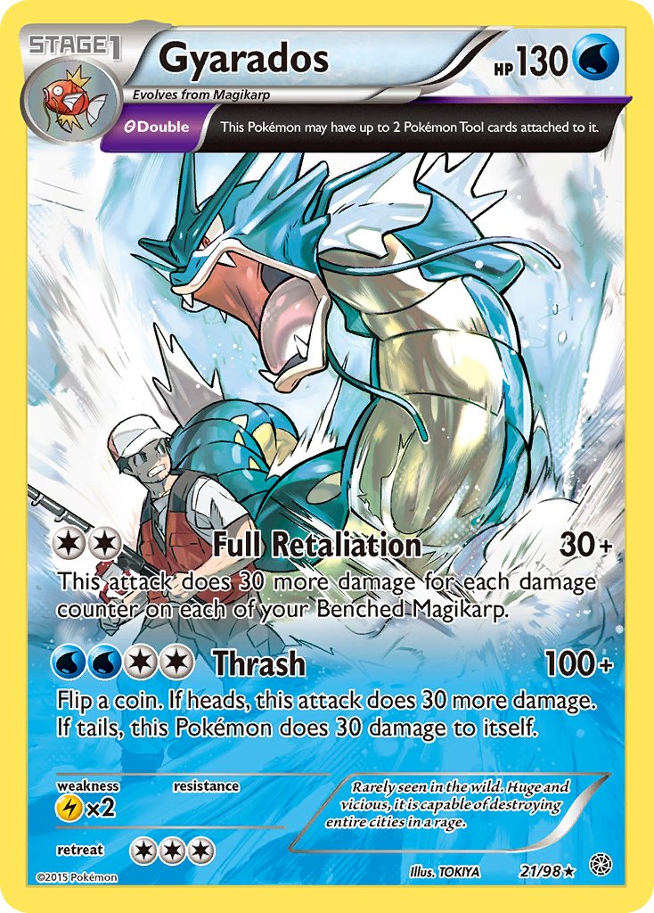 Gyarados (21/98) (Cosmos Holo) (Theme Deck Exclusive) [XY: Ancient Origins] | Gear Gaming Bentonville