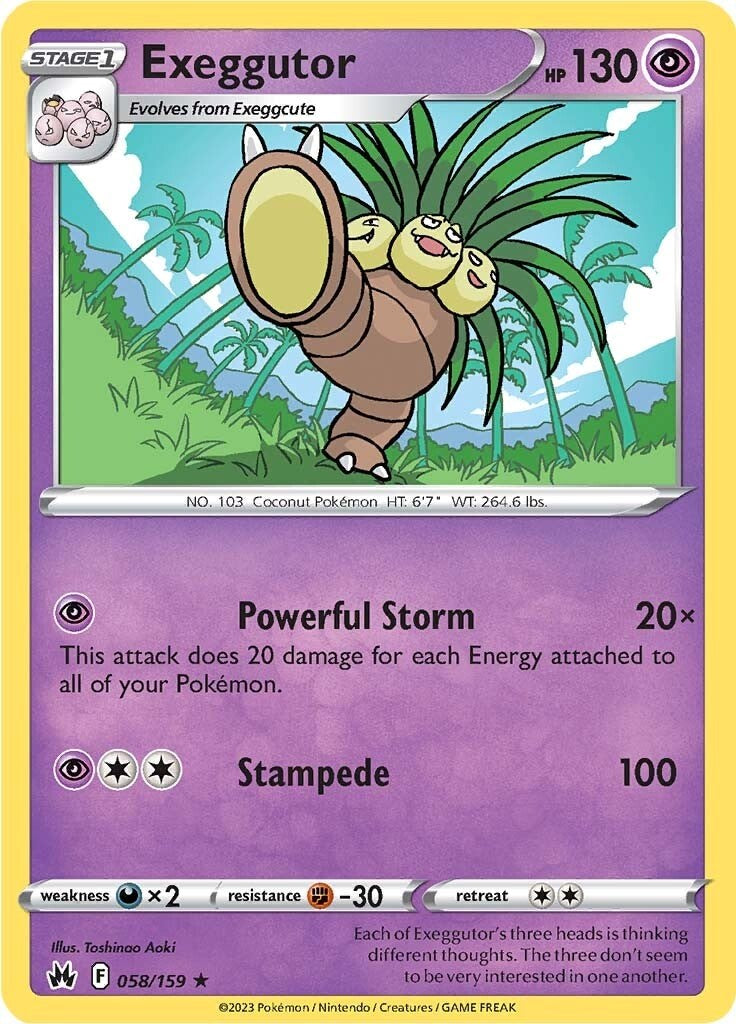 Exeggutor (058/159) [Sword & Shield: Crown Zenith] | Gear Gaming Bentonville