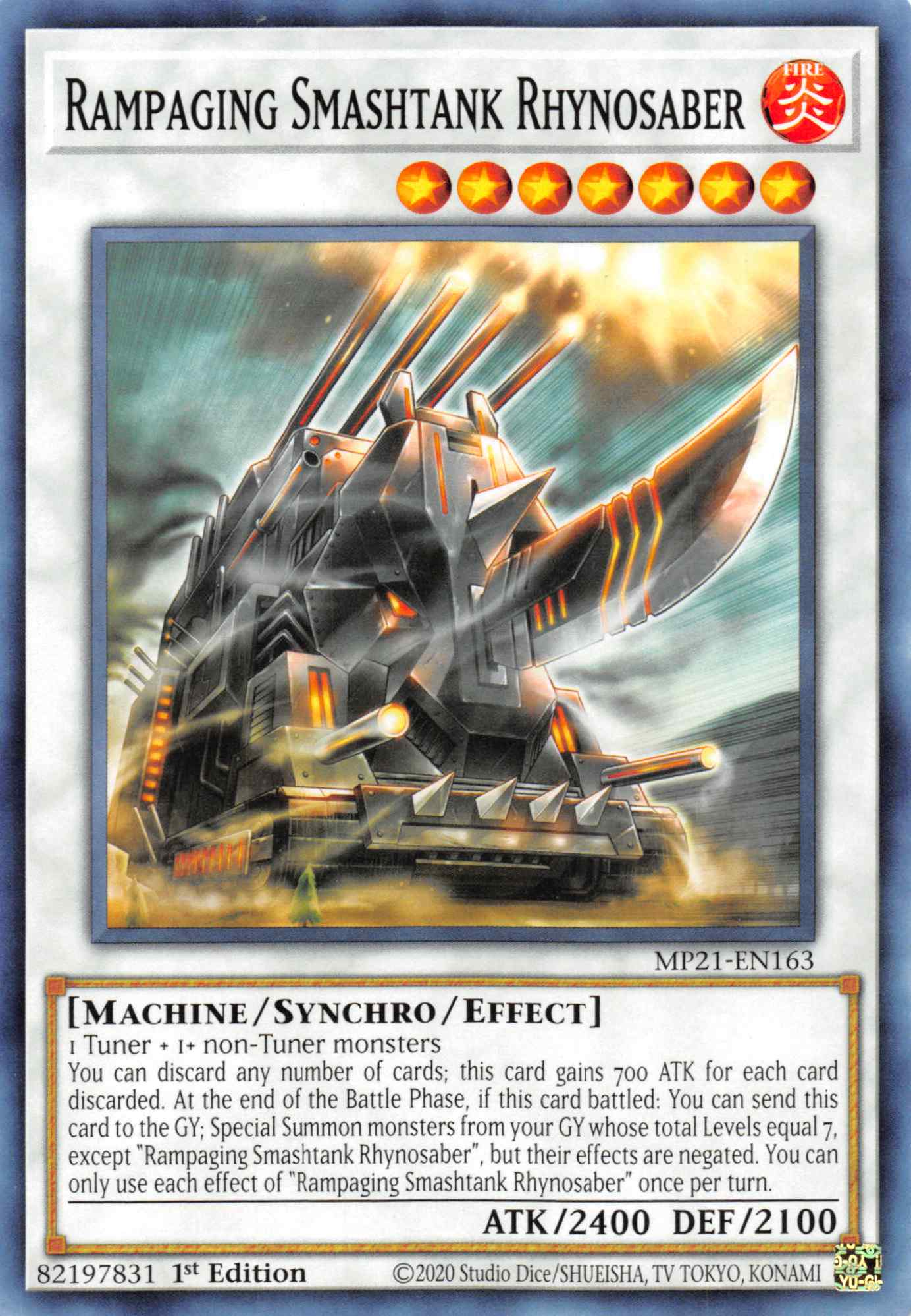 Rampaging Smashtank Rhynosaber [MP21-EN163] Common | Gear Gaming Bentonville