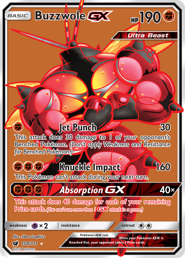 Buzzwole GX (104/111) [Sun & Moon: Crimson Invasion] | Gear Gaming Bentonville