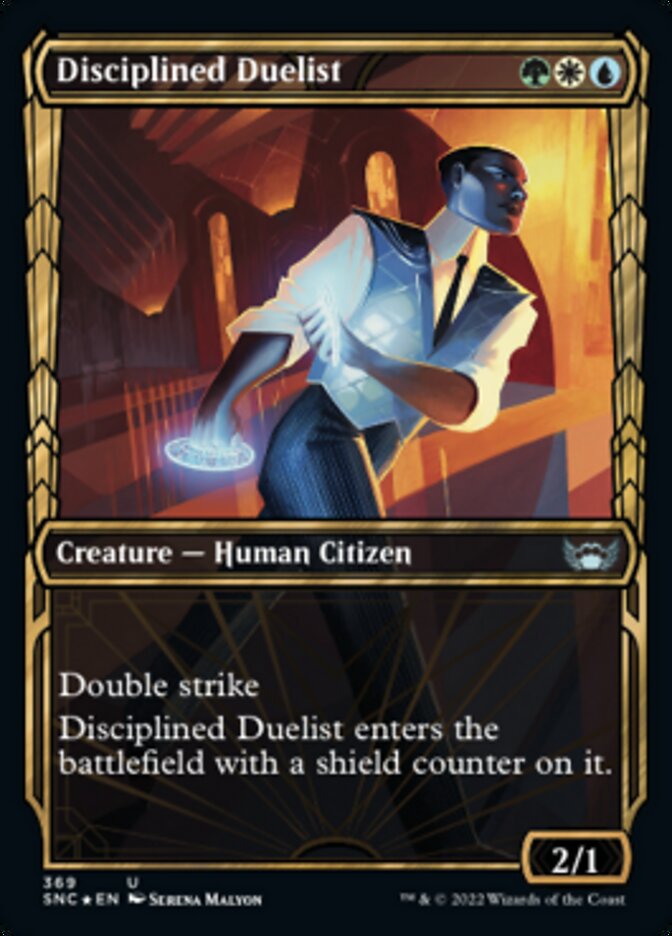 Disciplined Duelist (Showcase Golden Age Gilded Foil) [Streets of New Capenna] | Gear Gaming Bentonville