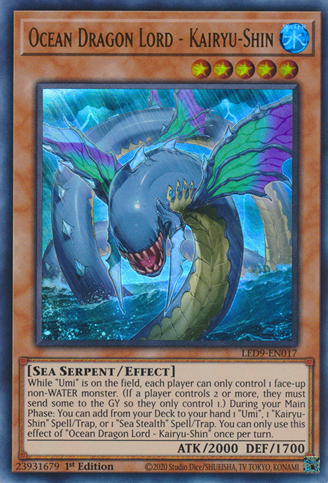 Ocean Dragon Lord - Kairyu-Shin [LED9-EN017] Ultra Rare | Gear Gaming Bentonville