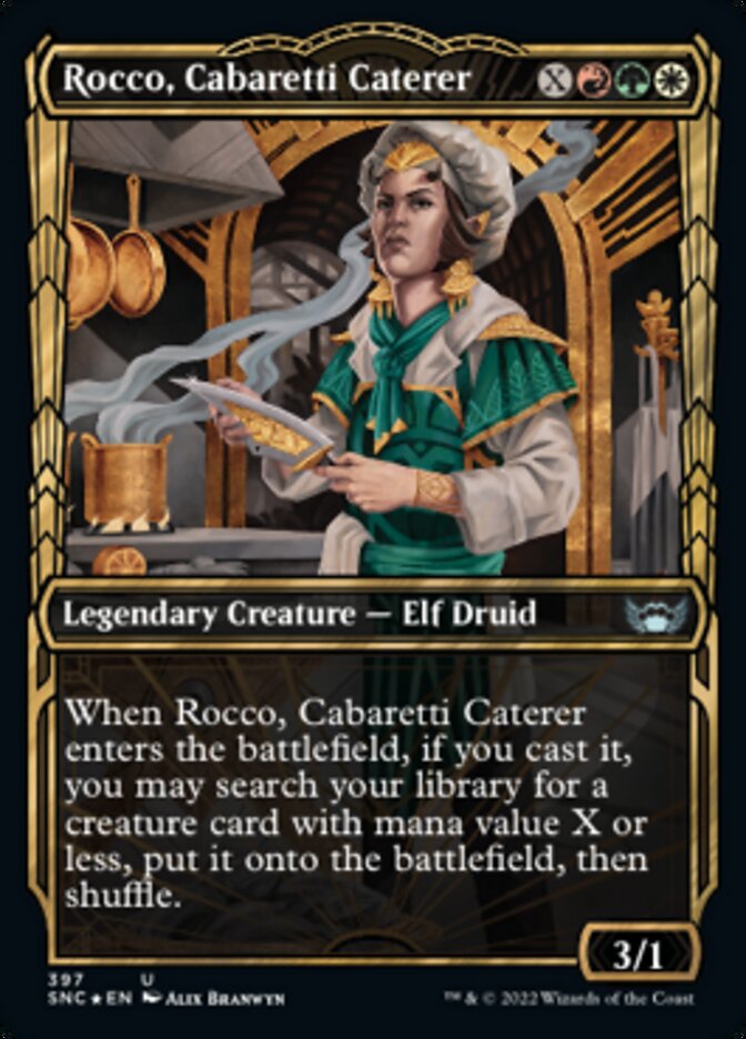 Rocco, Cabaretti Caterer (Showcase Golden Age Gilded Foil) [Streets of New Capenna] | Gear Gaming Bentonville