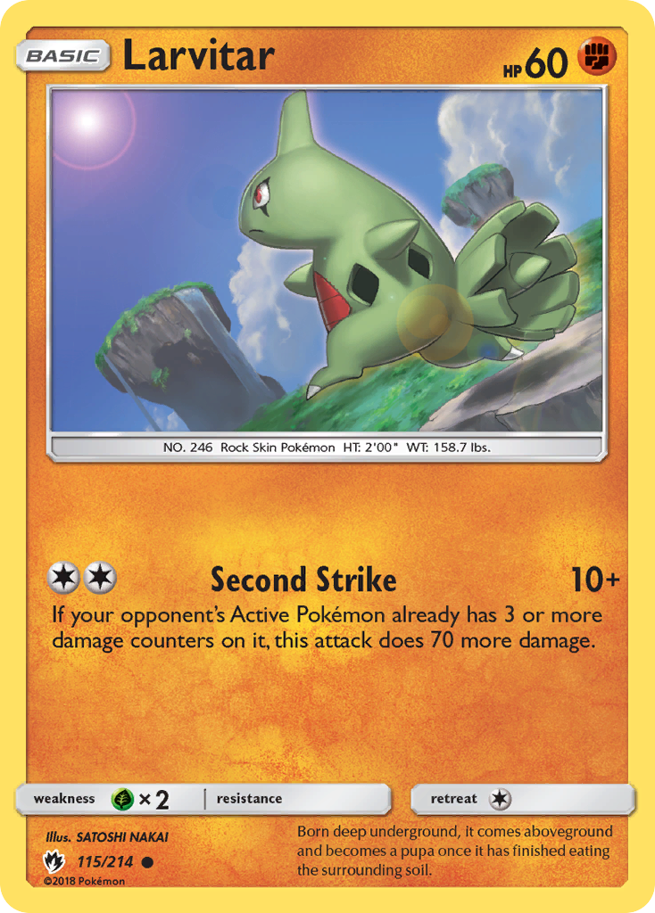 Larvitar (115/214) [Sun & Moon: Lost Thunder] | Gear Gaming Bentonville