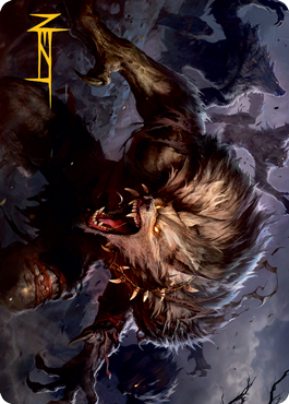 Village Reavers Art Card (Gold-Stamped Signature) [Innistrad: Midnight Hunt Art Series] | Gear Gaming Bentonville