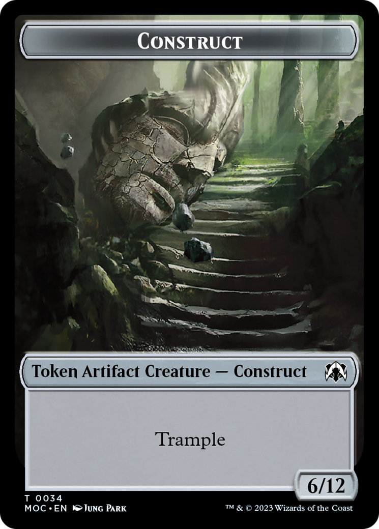 Phyrexian Golem // Construct Double-Sided Token [March of the Machine Commander Tokens] | Gear Gaming Bentonville