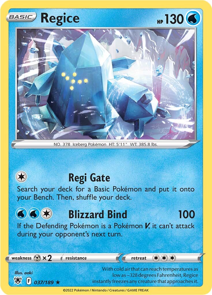 Regice (037/189) [Sword & Shield: Astral Radiance] | Gear Gaming Bentonville