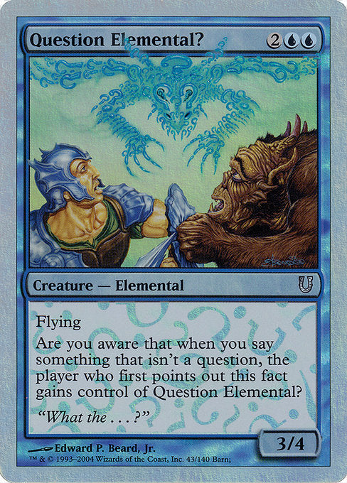 Question Elemental? (Alternate Foil) [Unhinged] | Gear Gaming Bentonville