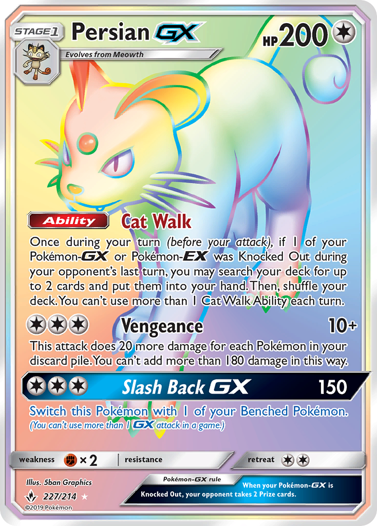 Persian GX (227/214) [Sun & Moon: Unbroken Bonds] | Gear Gaming Bentonville