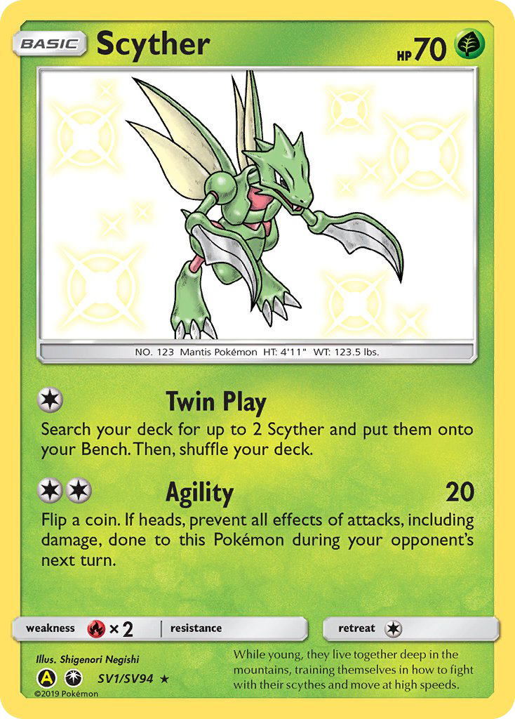 Scyther (SV1/SV94) [Sun & Moon: Hidden Fates - Shiny Vault] | Gear Gaming Bentonville