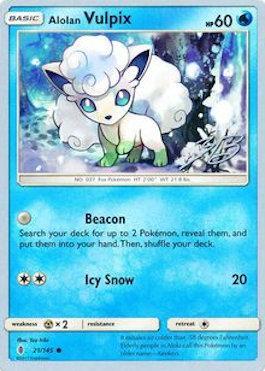 Alolan Vulpix (21/145) (Ice Path FTW - Zachary Bokhari) [World Championships 2017] | Gear Gaming Bentonville