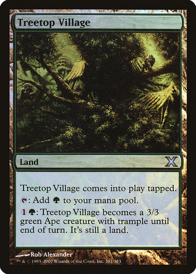 Treetop Village (Premium Foil) [Tenth Edition] | Gear Gaming Bentonville