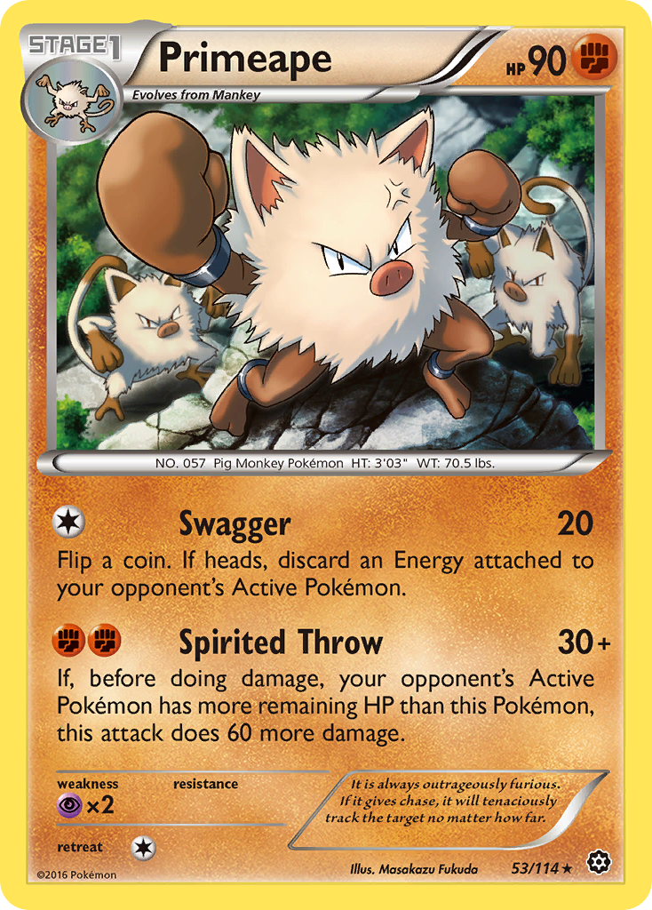 Primeape (53/114) [XY: Steam Siege] | Gear Gaming Bentonville