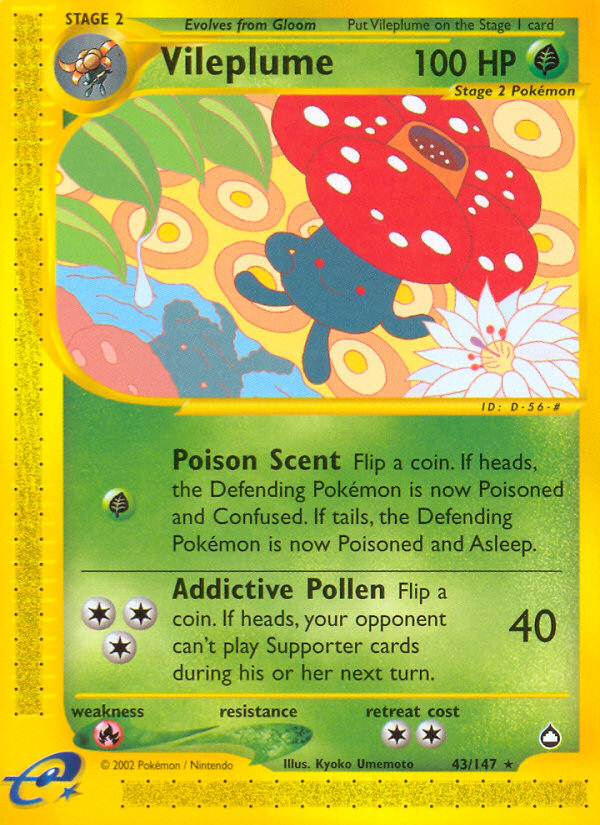 Vileplume (43/147) [Aquapolis] | Gear Gaming Bentonville