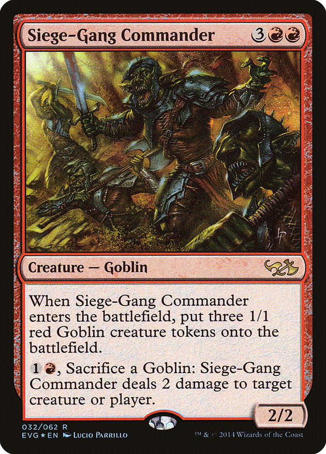 Siege-Gang Commander (Elves vs. Goblins) [Duel Decks Anthology] | Gear Gaming Bentonville