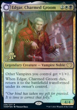 Edgar, Charmed Groom // Edgar Markov's Coffin [Innistrad: Crimson Vow Prerelease Promos] | Gear Gaming Bentonville