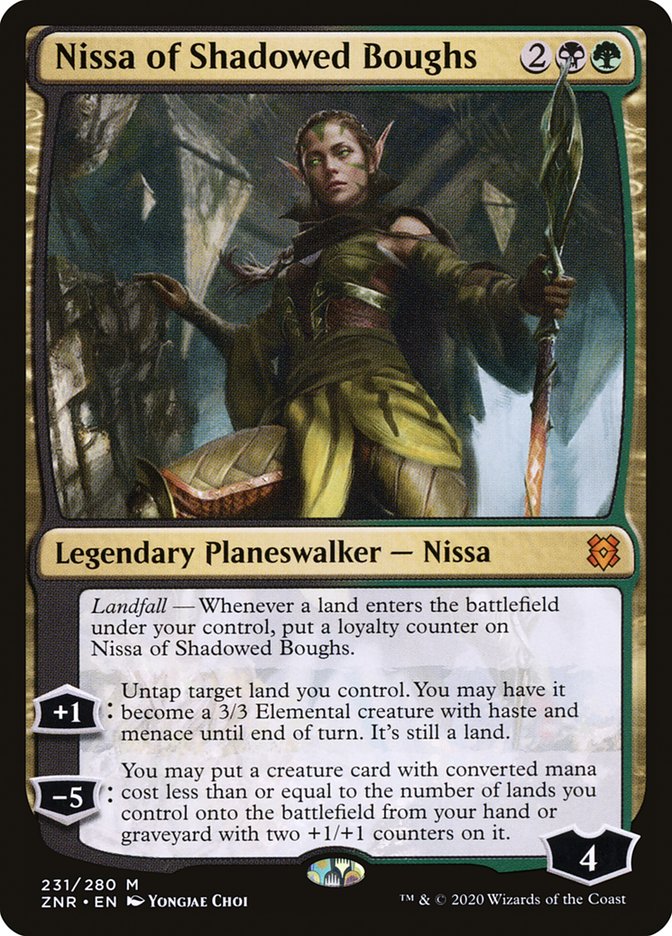 Nissa of Shadowed Boughs [Zendikar Rising] | Gear Gaming Bentonville