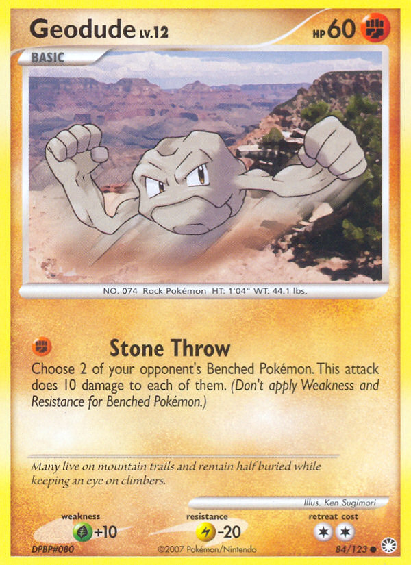 Geodude (84/123) [Diamond & Pearl: Mysterious Treasures] | Gear Gaming Bentonville