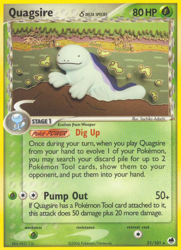 Quagsire (21/101) (Delta Species) [EX: Dragon Frontiers] | Gear Gaming Bentonville