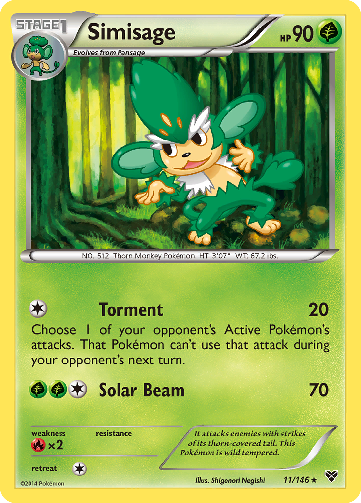 Simisage (11/146) [XY: Base Set] | Gear Gaming Bentonville