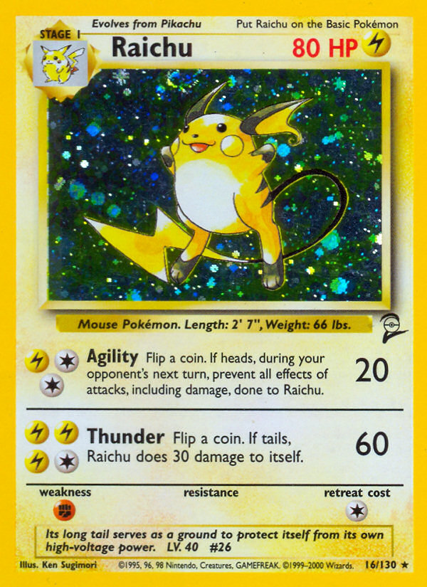 Raichu (16/130) [Base Set 2] | Gear Gaming Bentonville