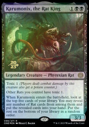 Karumonix, the Rat King [Phyrexia: All Will Be One Prerelease Promos] | Gear Gaming Bentonville