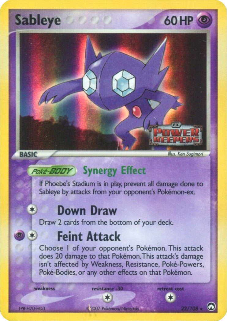 Sableye (22/108) (Stamped) [EX: Power Keepers] | Gear Gaming Bentonville