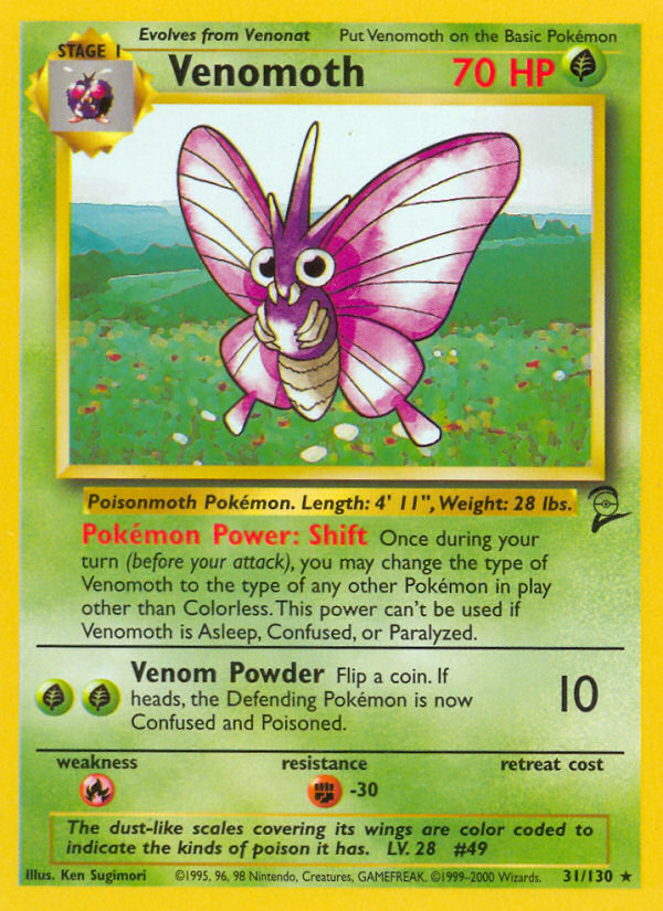 Venomoth (31/130) [Base Set 2] | Gear Gaming Bentonville