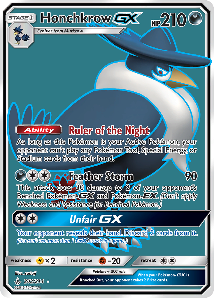 Honchkrow GX (202/214) [Sun & Moon: Unbroken Bonds] | Gear Gaming Bentonville