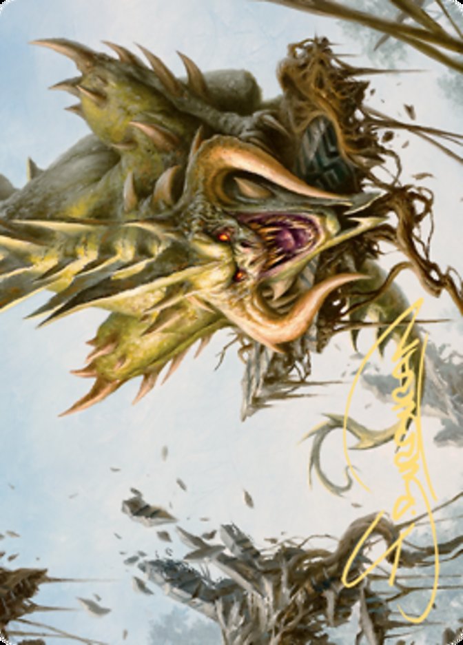 Canopy Baloth Art Card (Gold-Stamped Signature) [Zendikar Rising Art Series] | Gear Gaming Bentonville