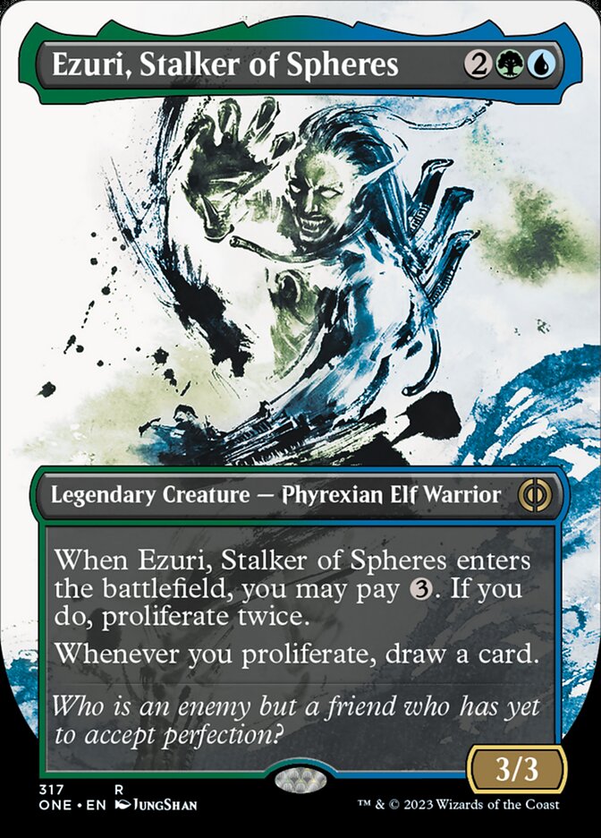 Ezuri, Stalker of Spheres (Borderless Ichor) [Phyrexia: All Will Be One] | Gear Gaming Bentonville