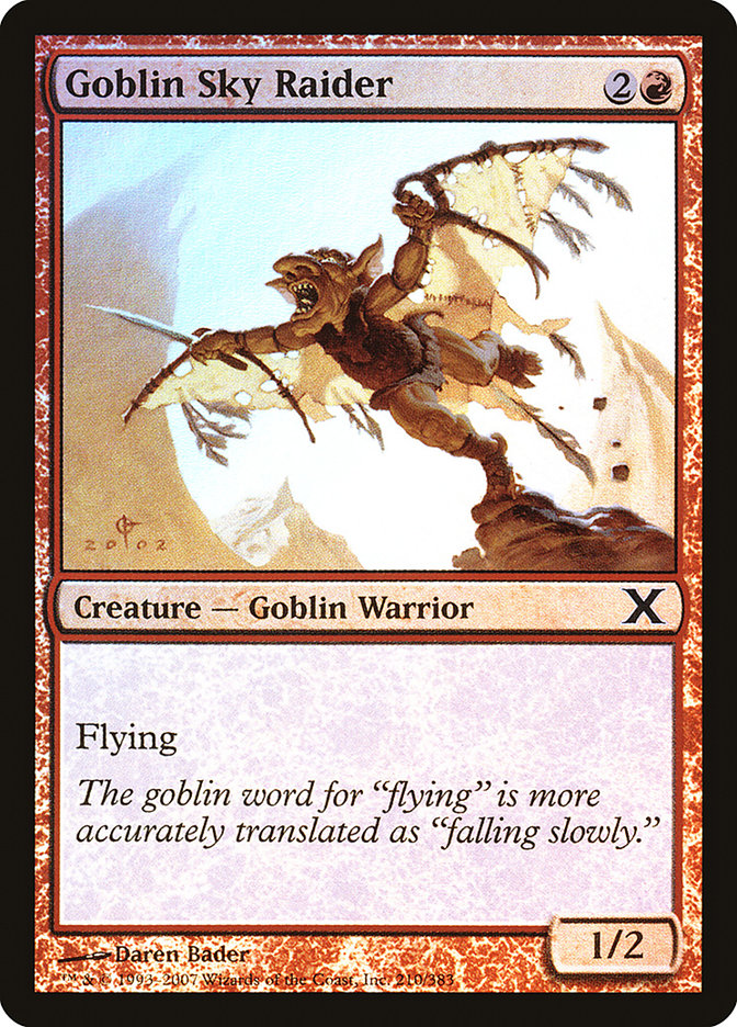 Goblin Sky Raider (Premium Foil) [Tenth Edition] | Gear Gaming Bentonville