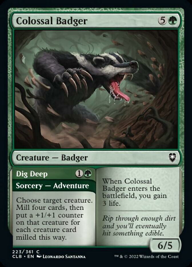 Colossal Badger // Dig Deep [Commander Legends: Battle for Baldur's Gate] | Gear Gaming Bentonville