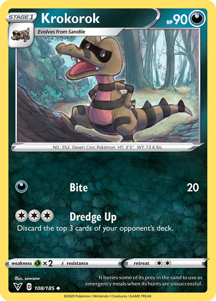 Krokorok (108/185) [Sword & Shield: Vivid Voltage] | Gear Gaming Bentonville