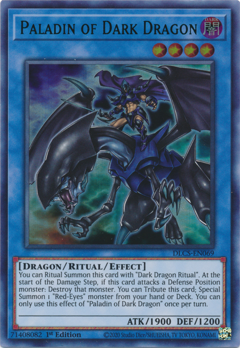 Paladin of Dark Dragon (Green) [DLCS-EN069] Ultra Rare | Gear Gaming Bentonville