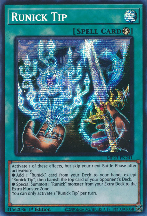 Runick Tip [MP23-EN241] Prismatic Secret Rare | Gear Gaming Bentonville