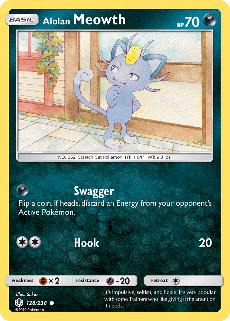 Alolan Meowth (128/236) [Sun & Moon: Cosmic Eclipse] | Gear Gaming Bentonville