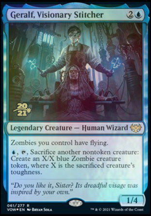 Geralf, Visionary Stitcher [Innistrad: Crimson Vow Prerelease Promos] | Gear Gaming Bentonville