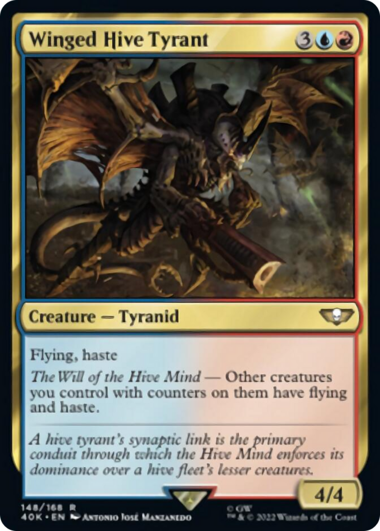 Winged Hive Tyrant (Surge Foil) [Universes Beyond: Warhammer 40,000] | Gear Gaming Bentonville