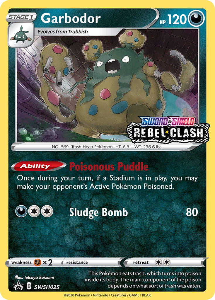 Garbodor (SWSH025) (Prerelease Promo) [Sword & Shield: Black Star Promos] | Gear Gaming Bentonville