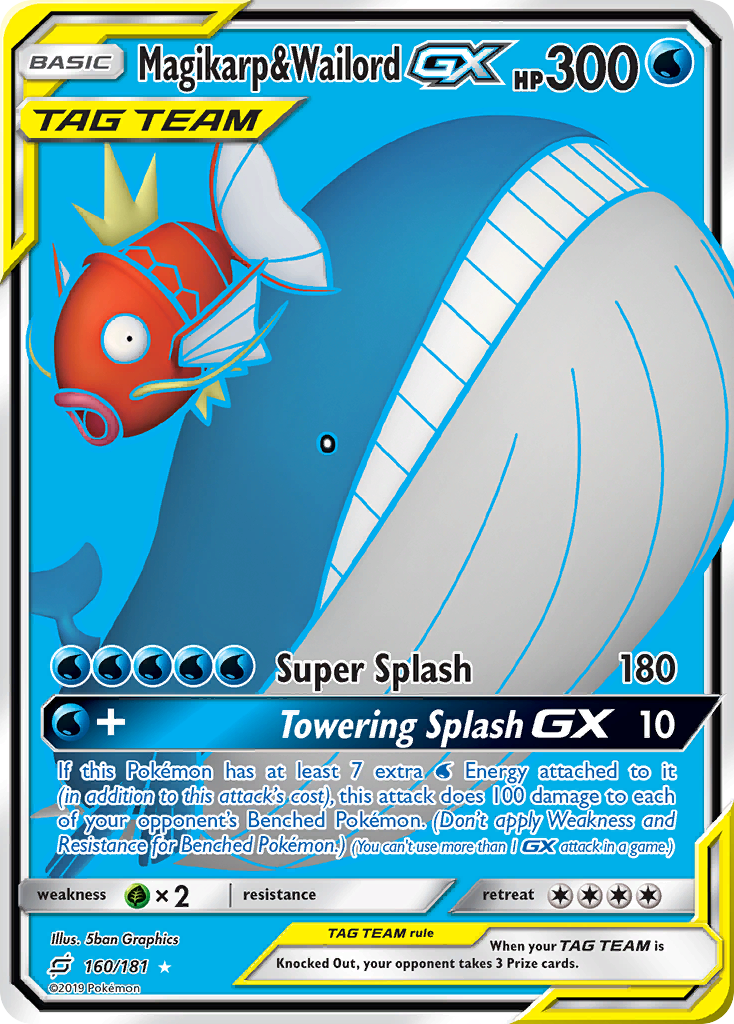 Magikarp & Wailord GX (160/181) [Sun & Moon: Team Up] | Gear Gaming Bentonville