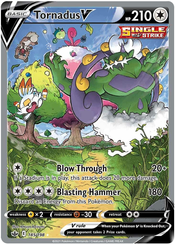 Tornadus V (185/198) [Sword & Shield: Chilling Reign] | Gear Gaming Bentonville