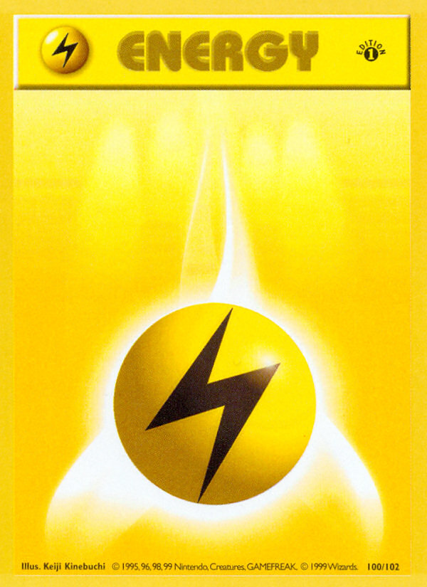 Lightning Energy (100/102) (Shadowless) [Base Set 1st Edition] | Gear Gaming Bentonville