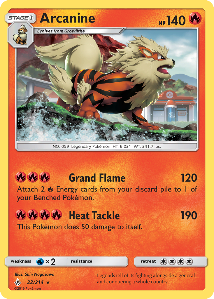 Arcanine (22/214) [Sun & Moon: Unbroken Bonds] | Gear Gaming Bentonville