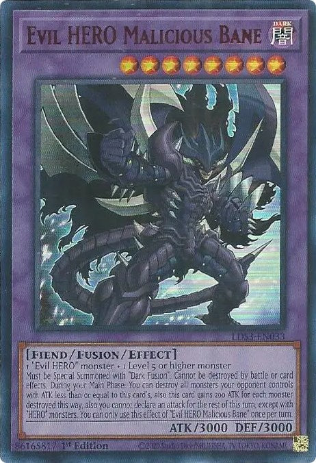 Evil HERO Malicious Bane (Red) [LDS3-EN033] Ultra Rare | Gear Gaming Bentonville