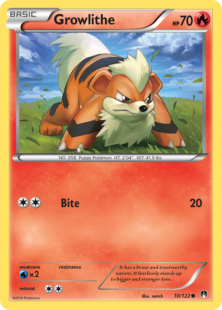 Growlithe (10/122) [XY: BREAKpoint] | Gear Gaming Bentonville