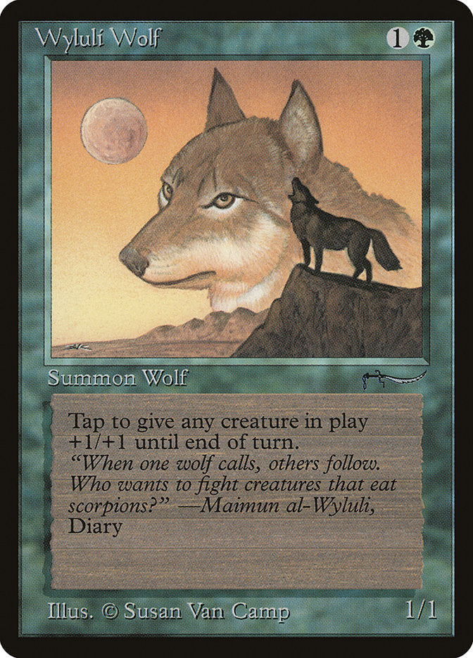 Wyluli Wolf (Light Mana Cost) [Arabian Nights] | Gear Gaming Bentonville