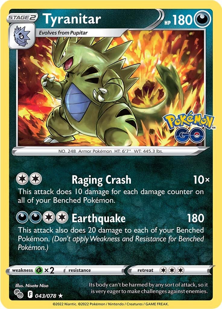 Tyranitar (043/078) [Pokémon GO] | Gear Gaming Bentonville