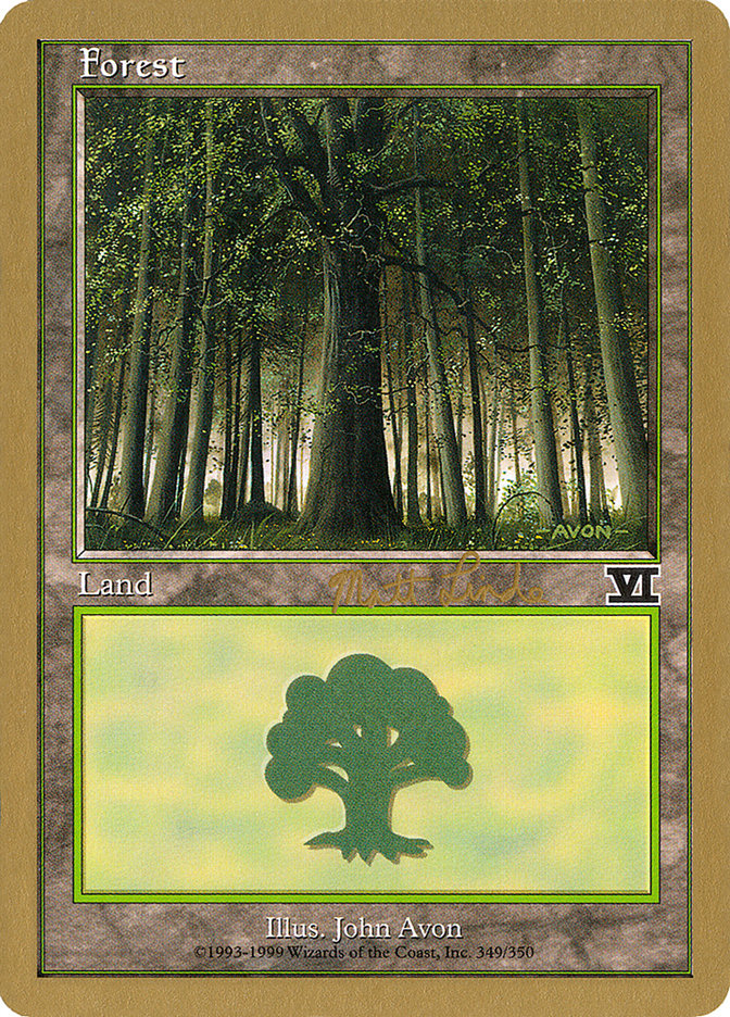 Forest (ml349) (Matt Linde) [World Championship Decks 1999] | Gear Gaming Bentonville